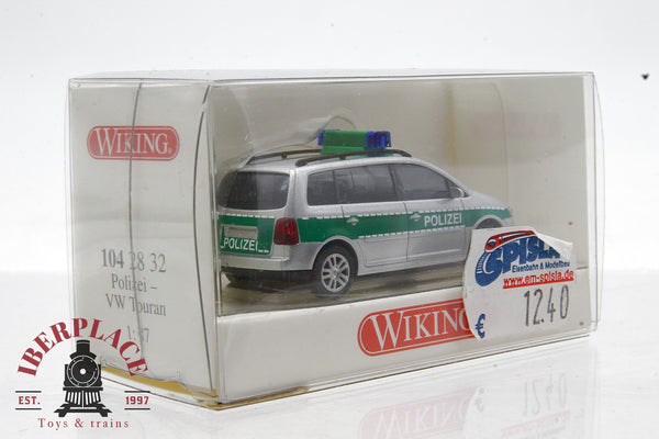 1/87 escala H0 auto-modelismo Wiking 104 28 32 Polizei VW Touran