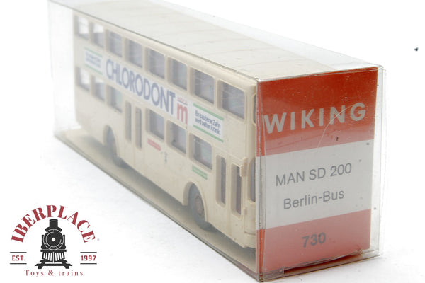 Wiking 730 Bus MAN SD 200 Berlín chlorodont Ho escala 1/87 automodelismo ho 00