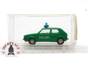 Wiking 12104 Coche Volkswagen Golf policia Car PKW  Ho escala 1/87 automodelismo ho 00