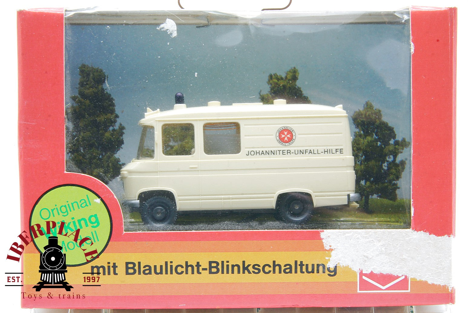 Busch 5611 furgoneta Johanniter Unfall Hilfe con luz H0 escala 1/87