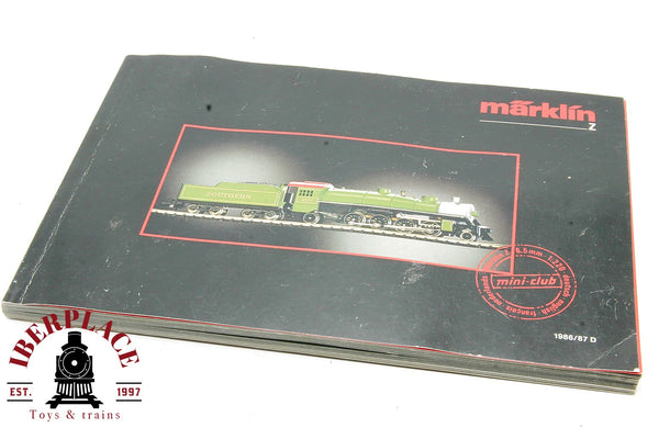 Märklin 1986/87D catalogo mini club escala Z 1:220
