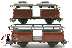 2x Märklin vagones mercancías porta coches DB 869 180 escala H0 1:87 ho 00