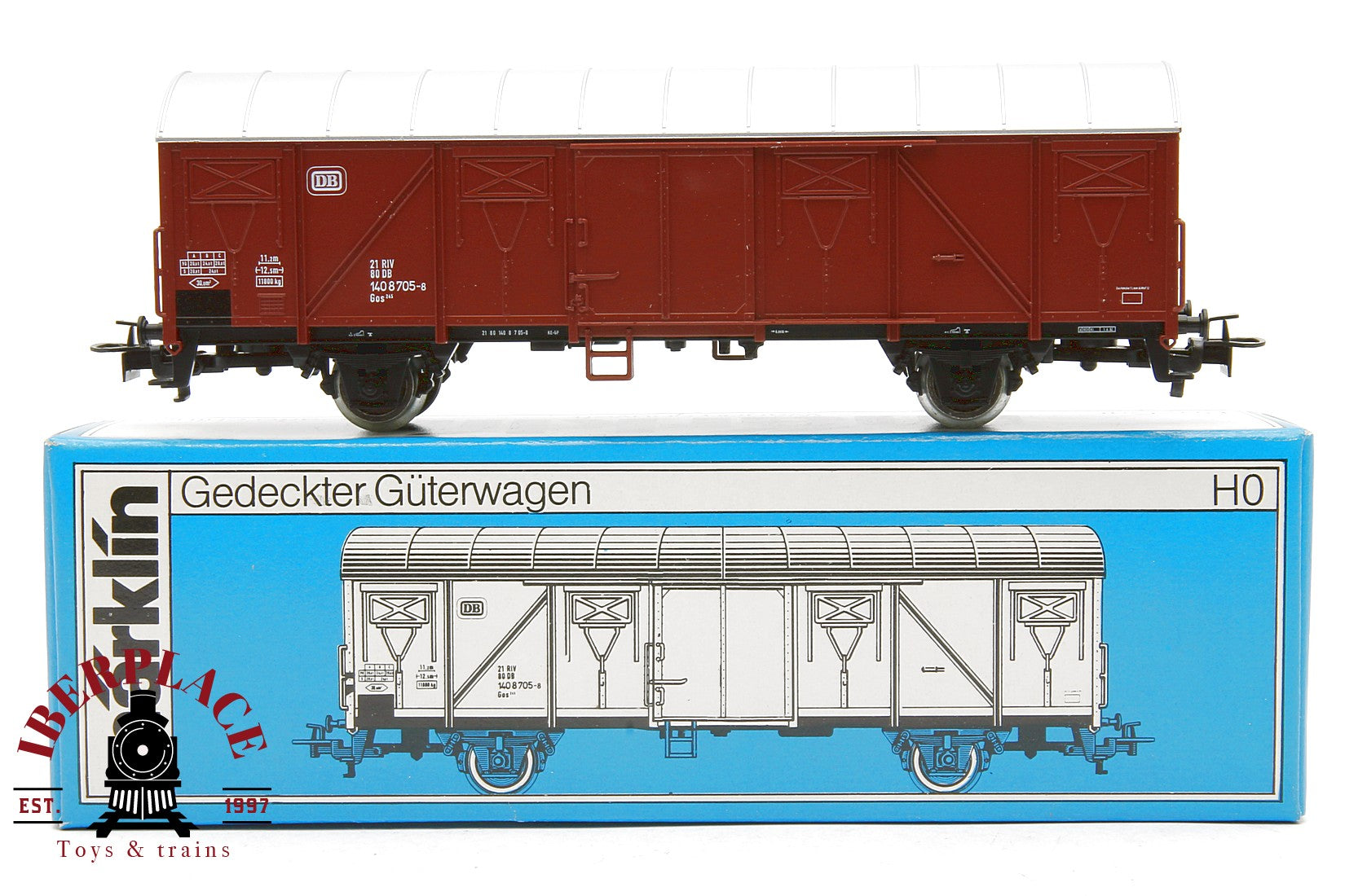 Märklin 4710 vagón mercancías DB 140 8 705-8 H0 escala 1:87 ho 00