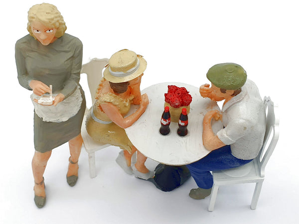 G escala 1:22,5 figuras Iberplace 40008 Personas sentadas Cafeteria Set modelismo